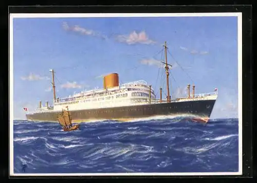 Künstler-AK Schnelldampfer Scharnhorst des Norddeutschen Lloyd