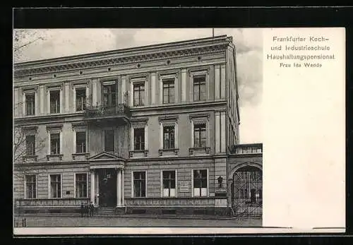AK Frankfurt / Oder, Koch- und Industrieschule, Haushaltungspensionat Frau Ida Wende