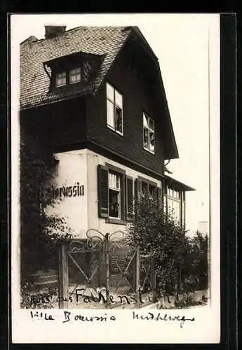 Foto-AK Falkenstein /Taunus, Villa Borussia, Mühlweg im Jahr 1914
