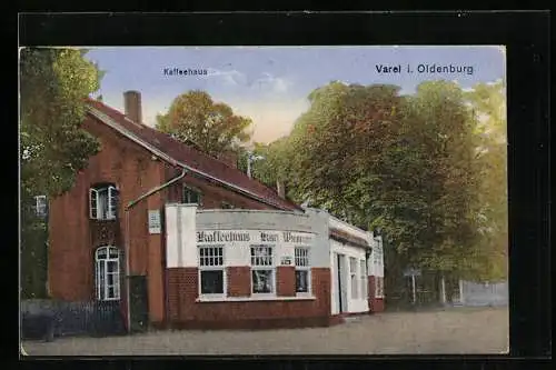 AK Varel i. Oldenburg, Kaffeehaus Karl Wiemken