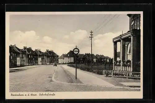 AK Nordenham, Blick in die Bahnhofstrasse