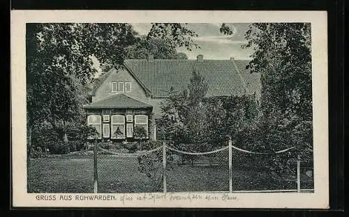 AK Ruhwarden, Haus mit Garten