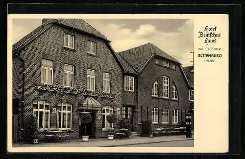 AK Rotenburg i. Hann., Hotel Deutsches Haus von H. Schlüter