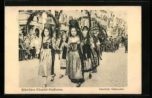 AK Kaufbeuren, Historisches Tänzelfest, Schwäbische Volkstrachten