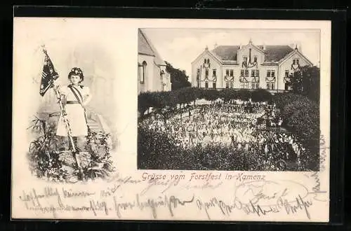 AK Kamenz, Forstfest auf dem Marktplatz, Volksfest