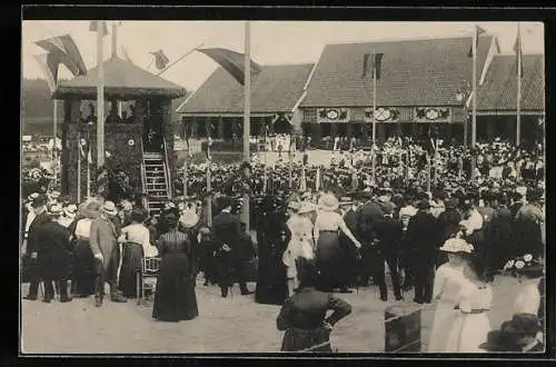 AK Clausthal, Bergfest 1912, Festplatz z. Z. der Festrede