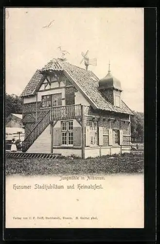 AK Husum / Nordsee, Jungmühle in Althusum, Stadtjubiläum und Heimatfest