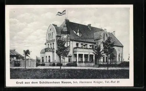 AK Nauen / Haveland, Gasthof Schützenhaus, Inh. Hermann Krüger
