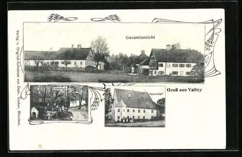 AK Valley, Gasthaus, Kellerhalle, Gesamtansicht