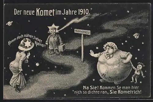 Künstler-AK Neuer Komet im Jahre 1910, Zukunft