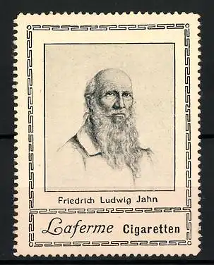Reklamemarke Laferme Cigaretten, Portrait Friedrich Ludwig Jahn