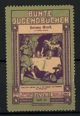 Reklamemarke Bunte Jugendbücher, Herzog Ernst, Serie 2, Bild 12