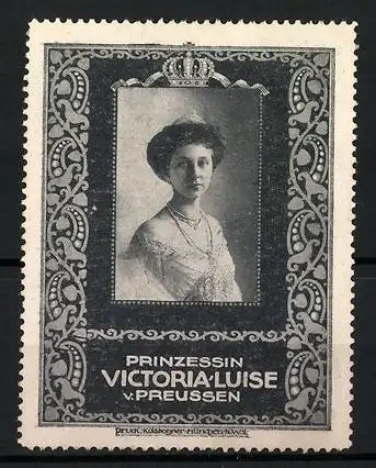 Reklamemarke Prinzessin Victoria Luise von Preussen im Portrait