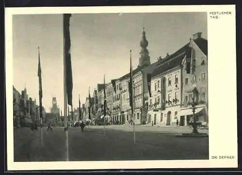 AK Wernigerode /Harz, Strassenpartie mit n