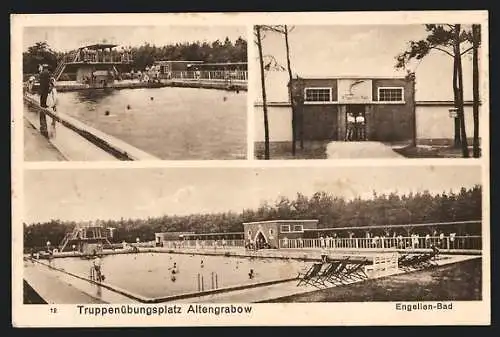 AK Altengrabow, Truppenübungsplatz, Engelien Bad, Eingang, Schwimmbecken