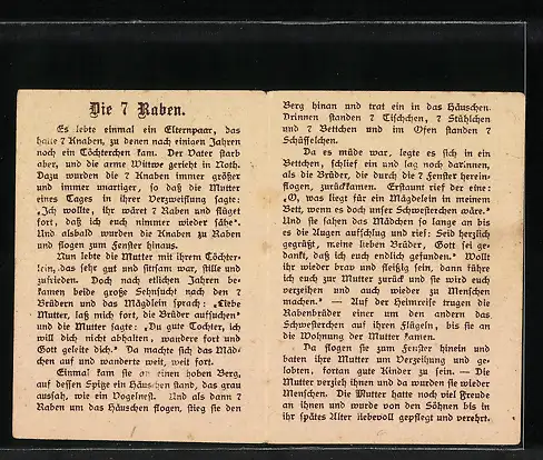 Vertreterkarte Lahr i. B., Aecht Wickert-Kaffee, von Gebr. Wickert, anerkannt guter Kaffeezusatz, Die 7 Raben