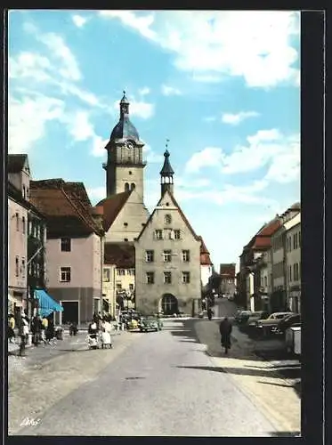 AK Auerbach /Opf., Strassenpartie am Marktplatz