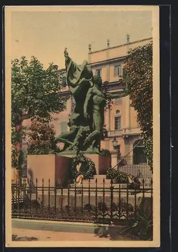 AK Domodossola, Monumento ai Caduti e Collegio Rosmini