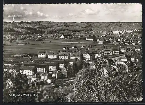 AK Stuttgart-Weil i. Dorf, Ortsansicht von oben