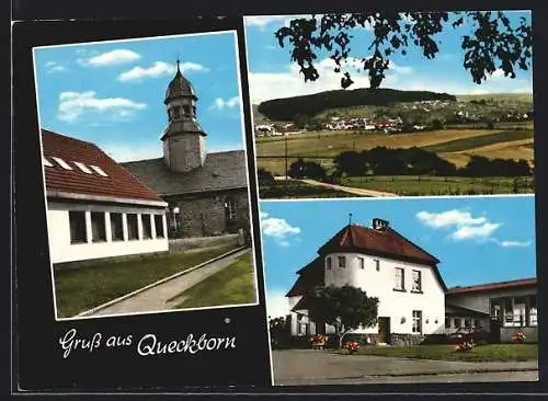AK Grünberg-Queckborn / Hessen, Kirchenpartien, Gesamtansicht