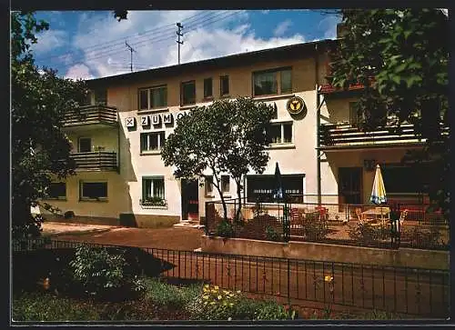 AK Ober-Seibertenrod /Ulrichstein, Gasthaus-Pension zum Ohmtal O. Frank