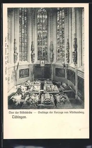 AK Tübingen, Chor der Stiftskirche, Grablege der Herzoge von Württemberg
