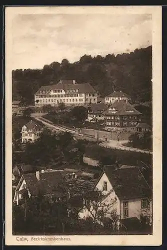 AK Calw, Bezirkskrankenhaus mit Zufahrt