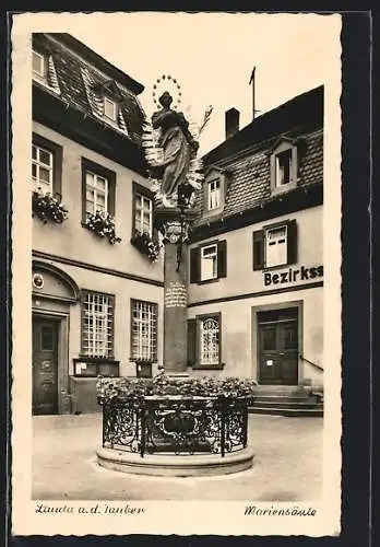 AK Lauda a. d. Tauber, An der Mariensäule