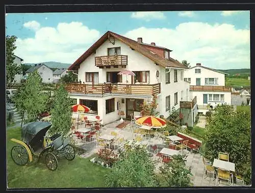 AK Tröstau /Fichtelgeb., Hotel Berg-Café Bauer