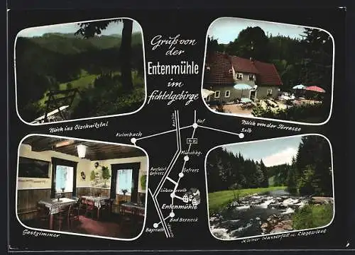 AK Gefrees-Lützenreuth /Ofr., Pension Entenmühle