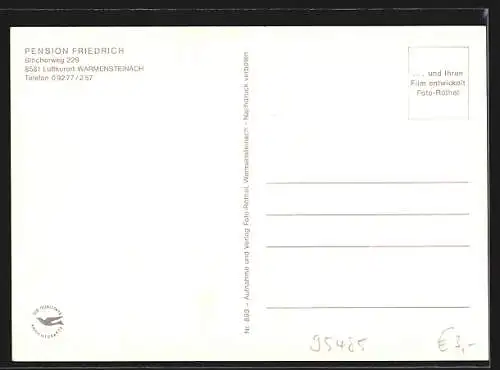 AK Warmensteinach, Pension Friedrich, Blöcherweg 229
