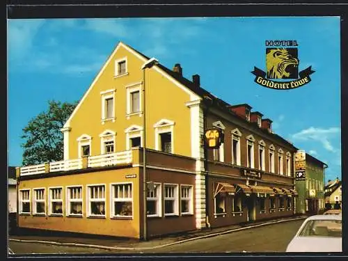 AK Bischofsgrün /Fichtelgebirge, Hotel Goldener Löwe, Hauptstrasse 10