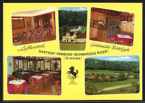 AK Goldmühl i. Fichtelgebirge, Gasthof-Pension Schwarzes Ross, Grampp