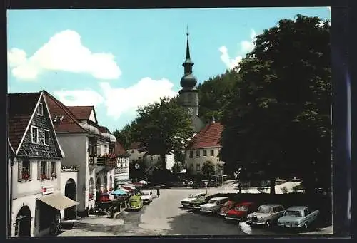 AK Wirsberg im Fichtelgebirge, Kirche, VW Käfer