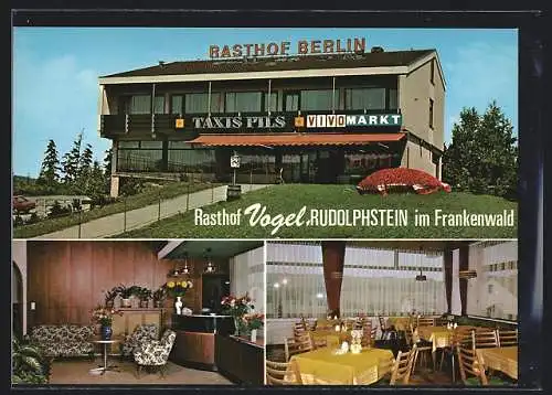 AK Rudolphstein im Frankenwald, Innenansicht Gasthof-Pension Vogel