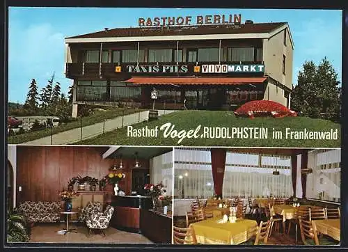 AK Rudolphstein im Frankenwald, Innenansicht Gasthof-Pension Vogel