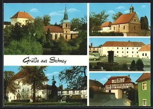 AK Schney, Gästehaus zum Schloss, Kirche, Löschentor