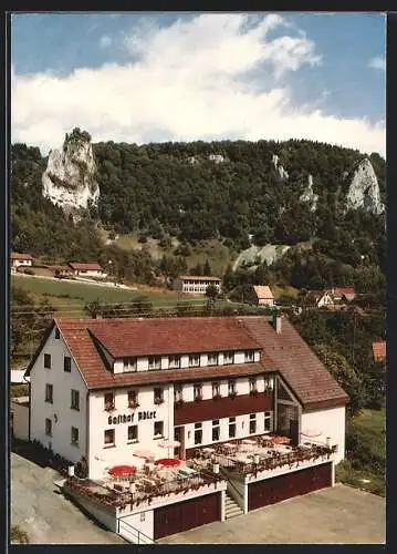 AK Hausen / Tal, Gasthof Pension Adler aus der Vogelschau