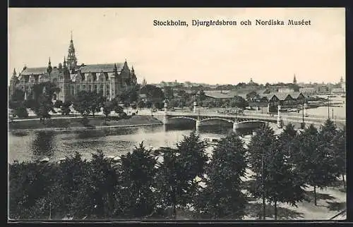 AK Stockholm, Djurgardsbron och Nordiska Museet