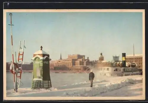 AK Stockholm, Vinterbild med Operan och Jakobs Kyrka