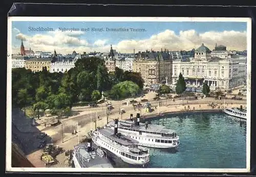 AK Stockholm, Nybroplan med Kungl. Dramatiska Teatern