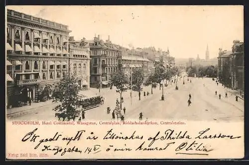 AK Stockholm, Hotel Continental, Wasagatan, Centralplan