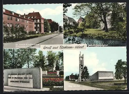 AK Bockum-Hövel, St. Josefs-Krankenhaus, Schloss Ermelinghof, Ehrenmal, Evangelische Kirche