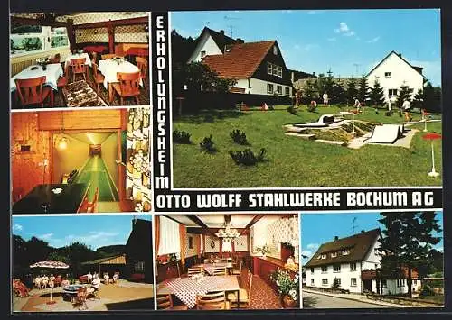 AK Balve, S. W. B. Erholungsheim, Sorpestrasse 27, Minigolf, Kegelbahn