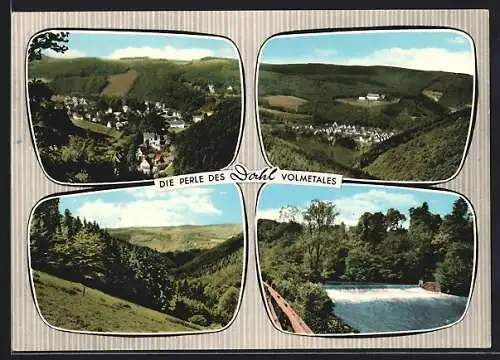 AK Dahl /Volmetal, Ortsansicht mit Umgebung, Am Fluss