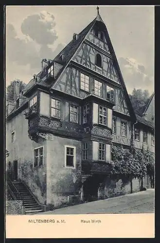 AK Miltenberg, Blick zum Haus Wirth