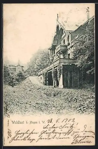AK Hagen /Westf., Der Gasthof Waldlust