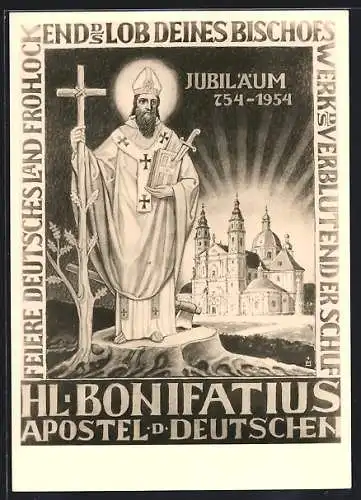 AK Fulda, St. Bonifatius und der Fuldaer Dom, zum 1200-jährigen Stadtjubiläum