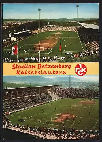 AK Kaiserslautern /Pfalz, Fussballspiel im Stadion Betzenberg