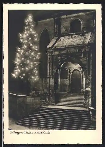 AK Tübingen, Partie a. d. Stiftskirche